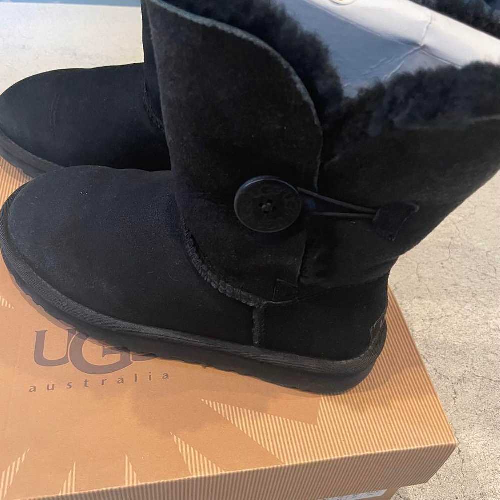 UGG Sheepskin Boots Black Short - image 5