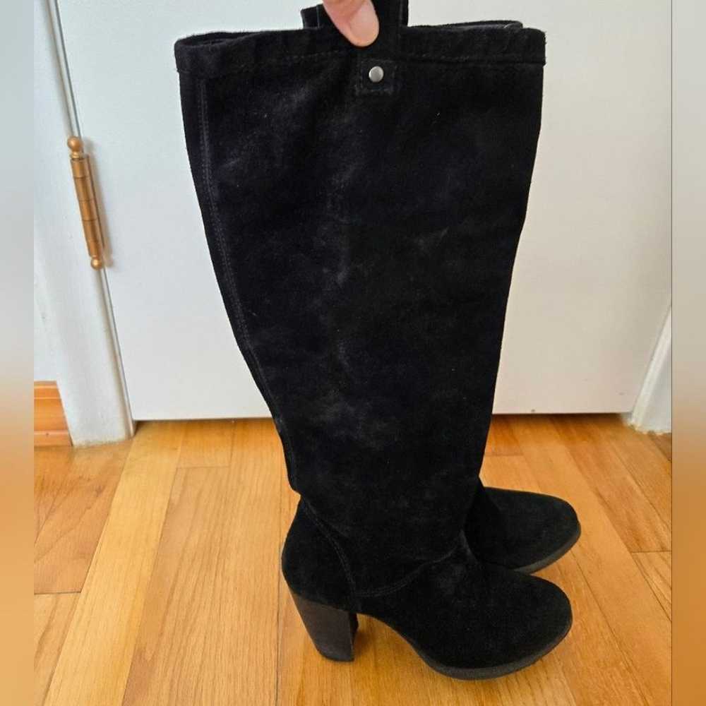 UGG boots Suede Knee high womans size 6.5 Black - image 2