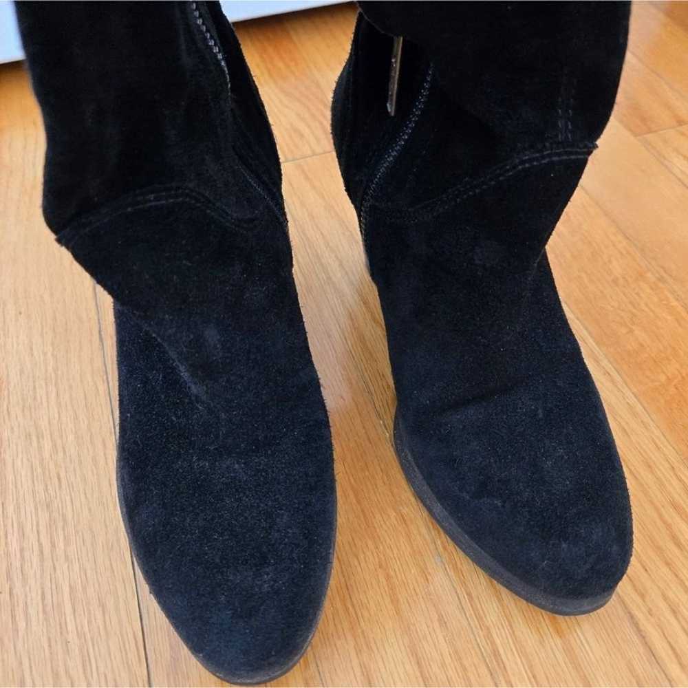 UGG boots Suede Knee high womans size 6.5 Black - image 7