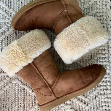 UGG Size 6 Classic Tall Boots Chestnut Color Wear 