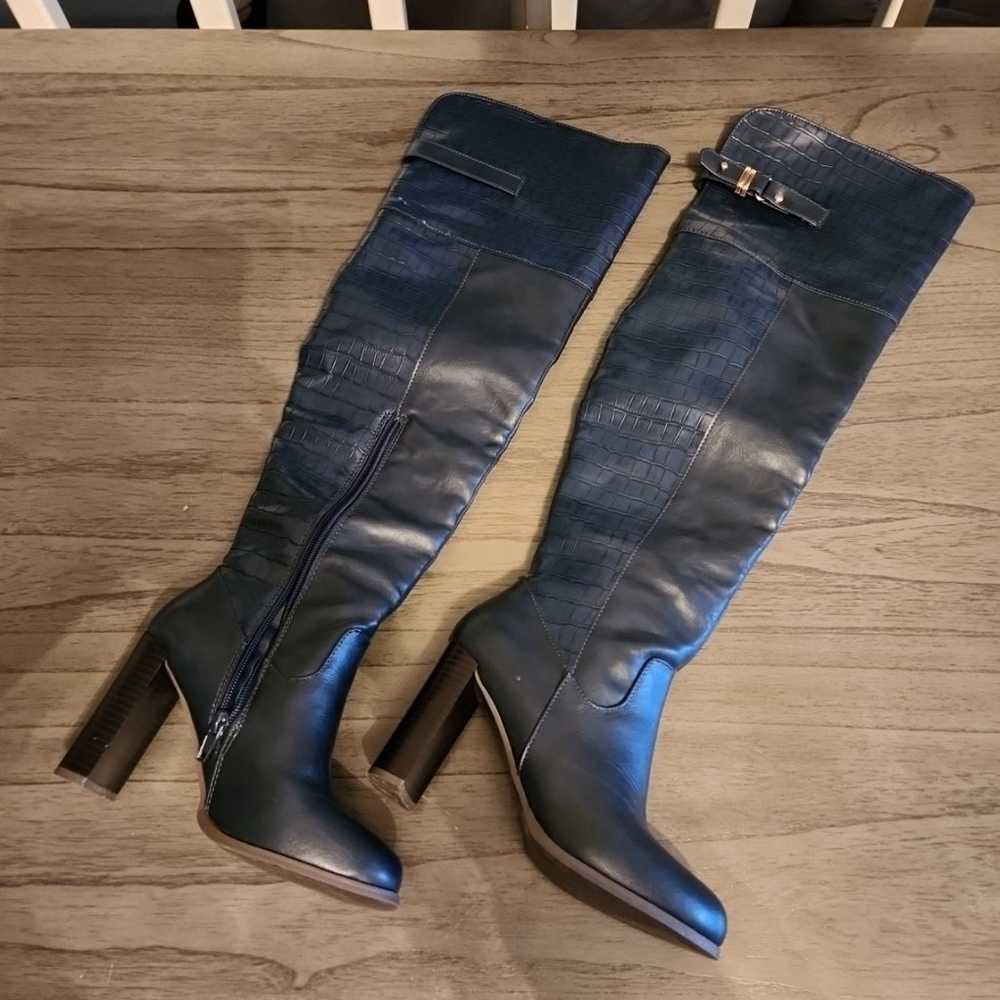 Just Fab Navy Blue Boots Size 6 - image 1