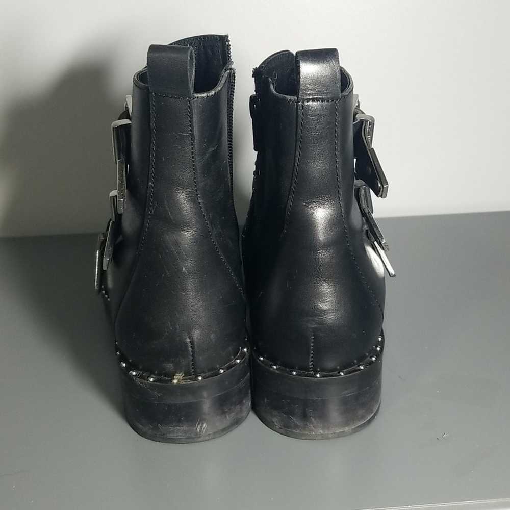 Office London strappy studded black moto boots - image 4