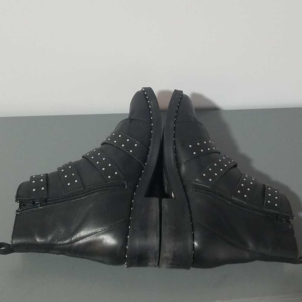 Office London strappy studded black moto boots - image 5