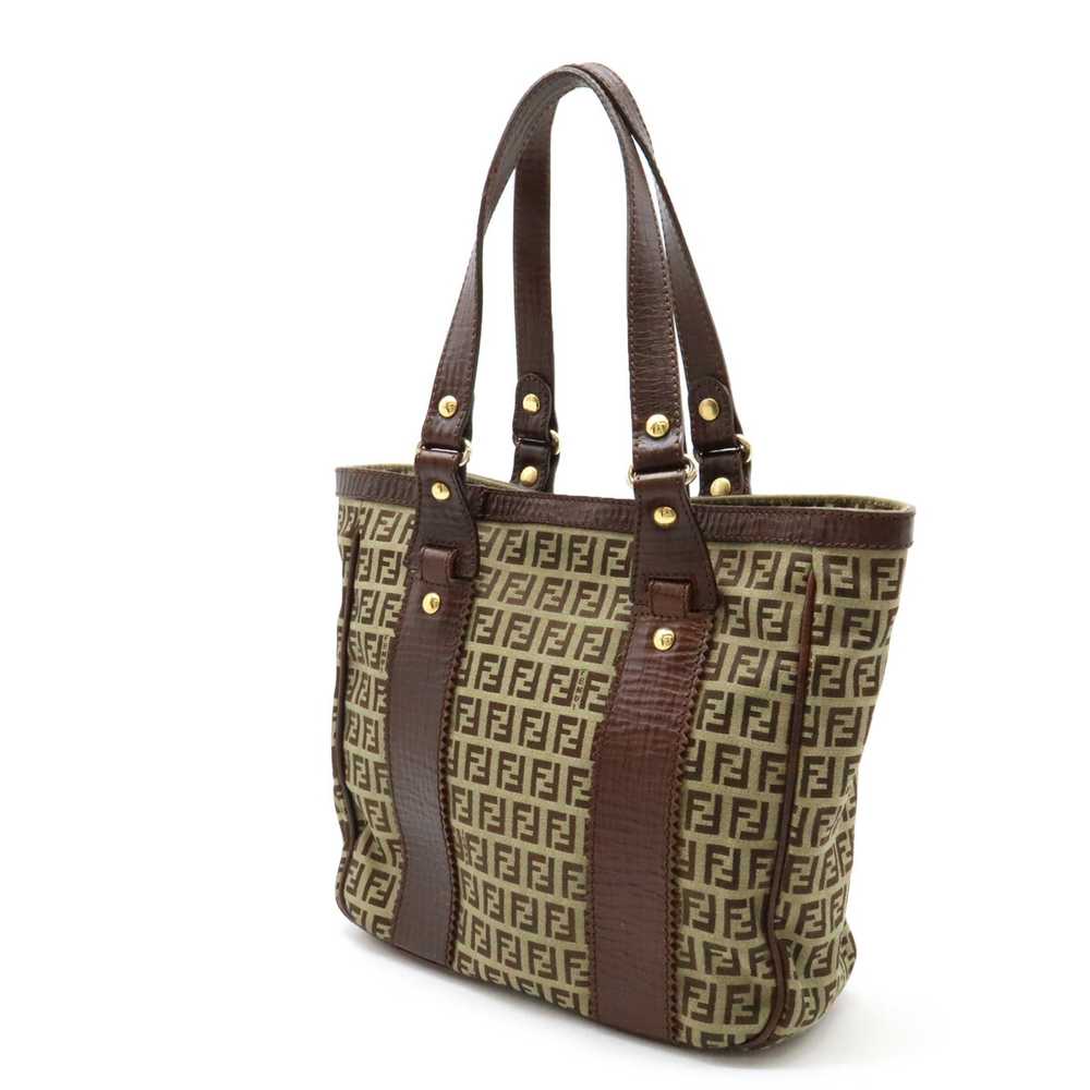 Fendi Zucchino Zucca Pattern Tote Bag Shoulder Se… - image 2