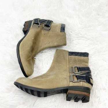 Sorel Lolla Waterproof Buckle Leather Booties