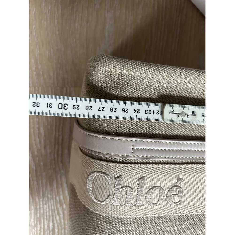 Chloé Woody linen tote - image 4