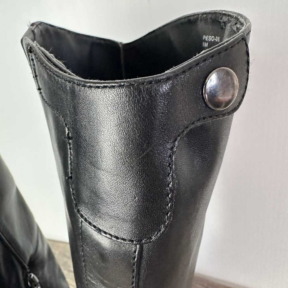 Donald J Pliner Tall Leather Riding Boots Black S… - image 11