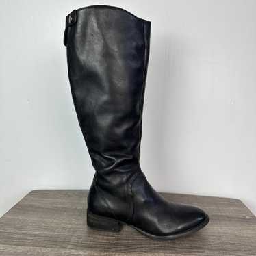 Donald J Pliner Tall Leather Riding Boots Black S… - image 1