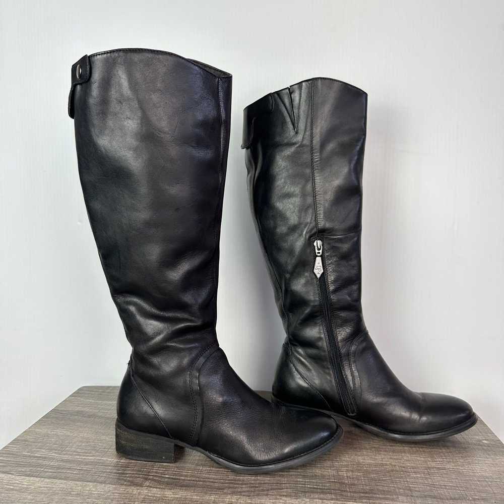 Donald J Pliner Tall Leather Riding Boots Black S… - image 2