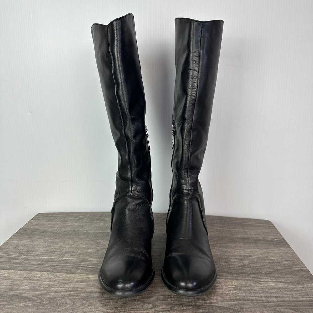 Donald J Pliner Tall Leather Riding Boots Black S… - image 4