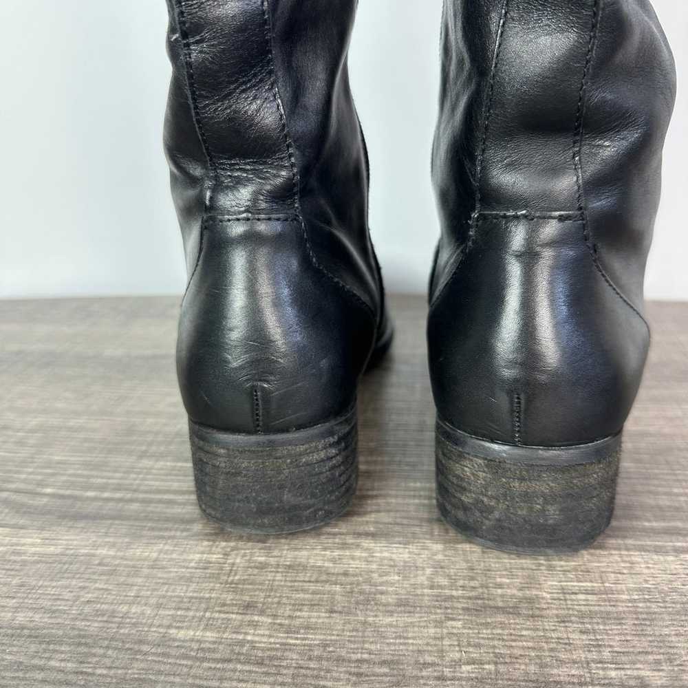 Donald J Pliner Tall Leather Riding Boots Black S… - image 5