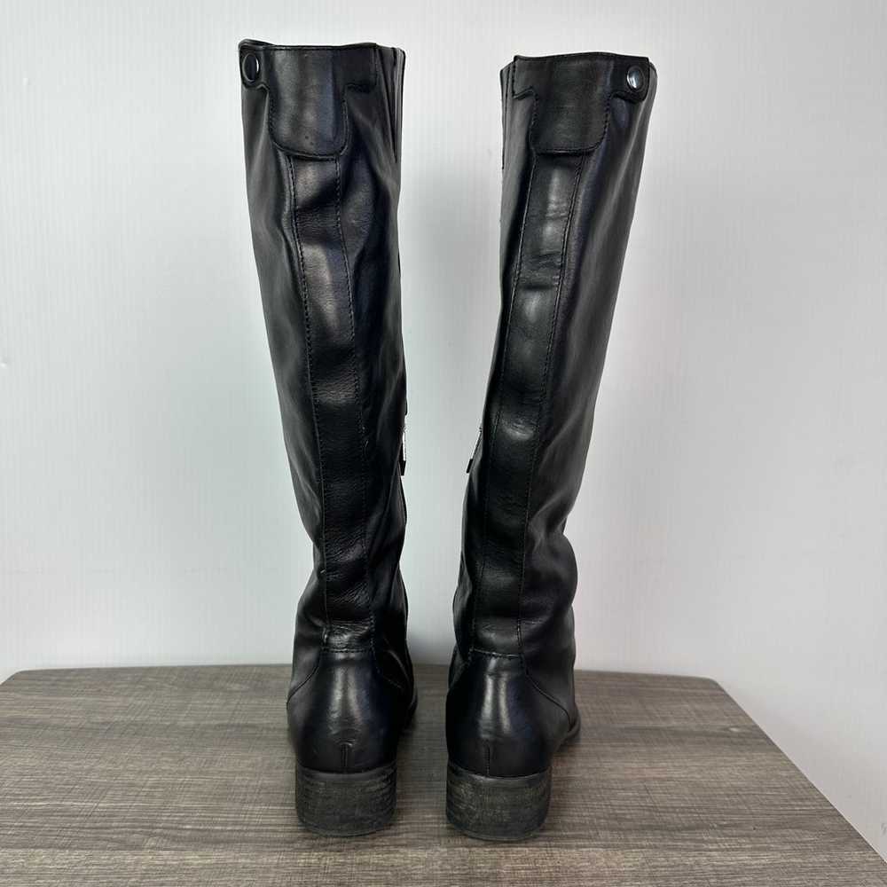 Donald J Pliner Tall Leather Riding Boots Black S… - image 7