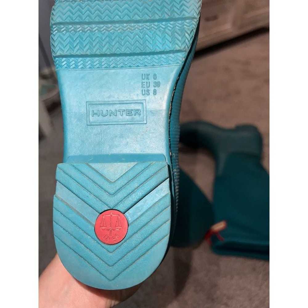 Women's Hunter rain boots size 8 in teal - image 6