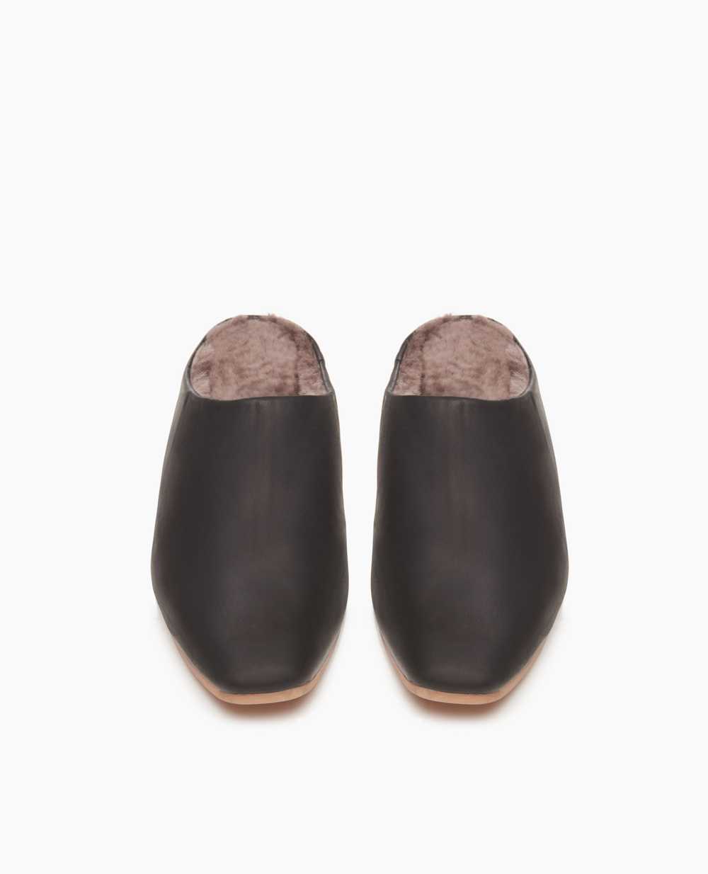 Coclico Gina Shearling Slide -  Black Leather - image 3