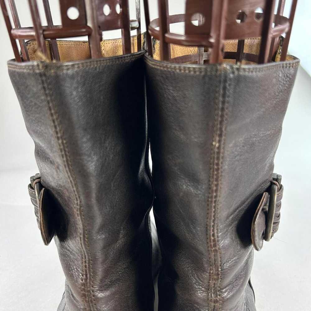 FRYE Paige Shortie Ankle Boots US 10 B Dark Brown… - image 10