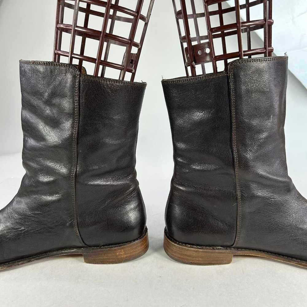 FRYE Paige Shortie Ankle Boots US 10 B Dark Brown… - image 11