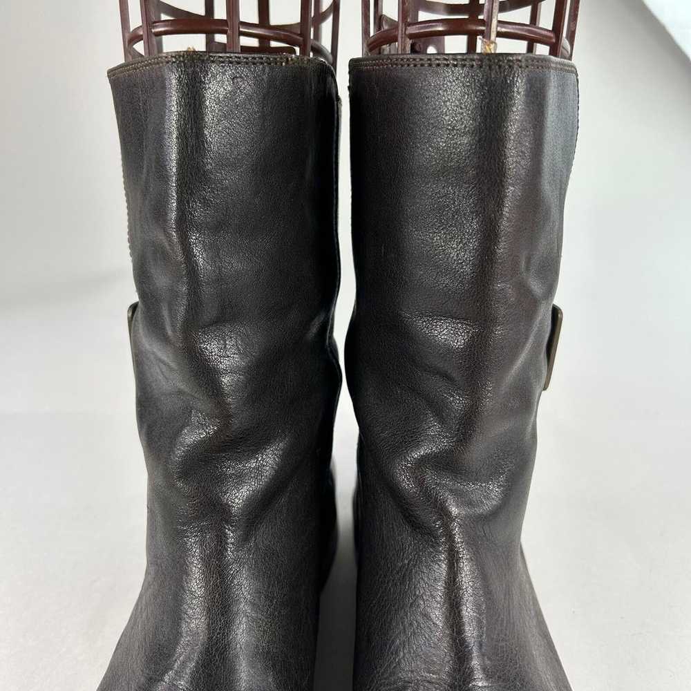 FRYE Paige Shortie Ankle Boots US 10 B Dark Brown… - image 12