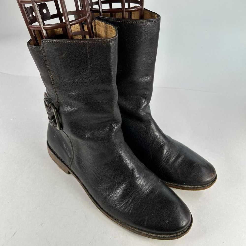 FRYE Paige Shortie Ankle Boots US 10 B Dark Brown… - image 5