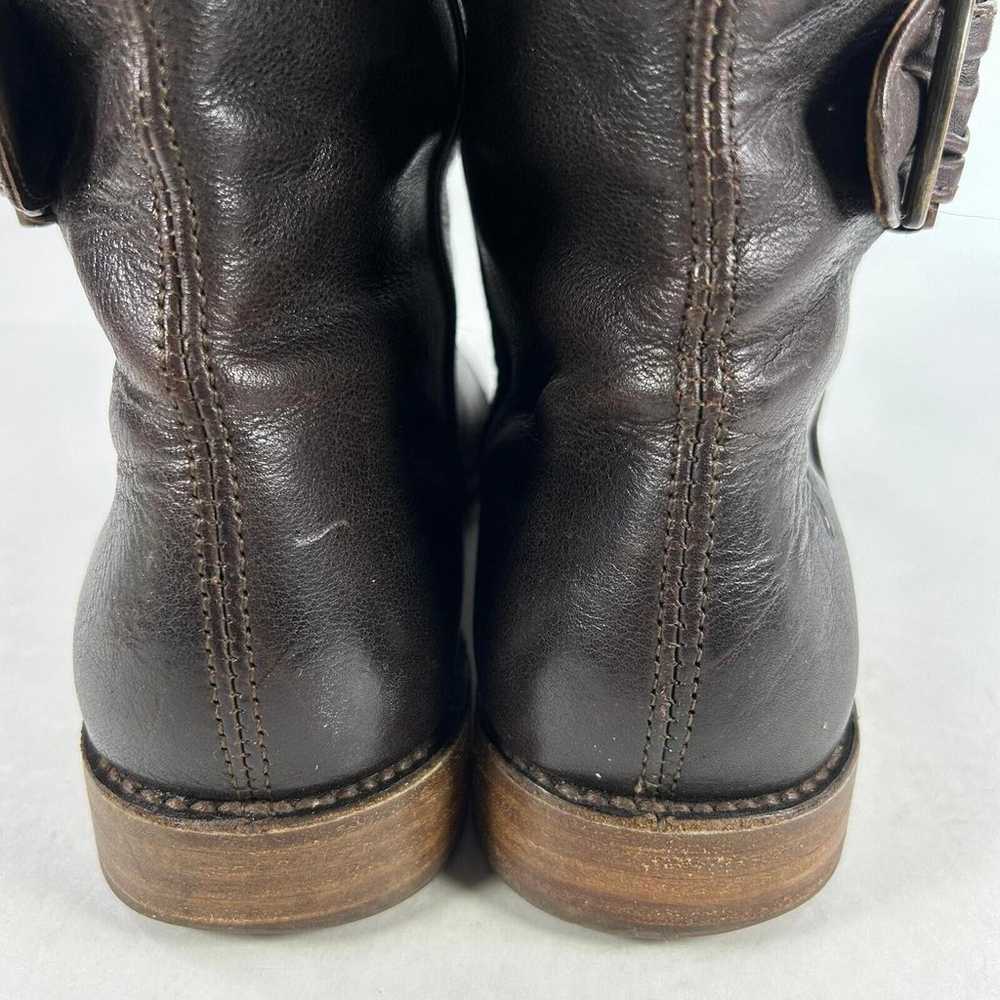 FRYE Paige Shortie Ankle Boots US 10 B Dark Brown… - image 9