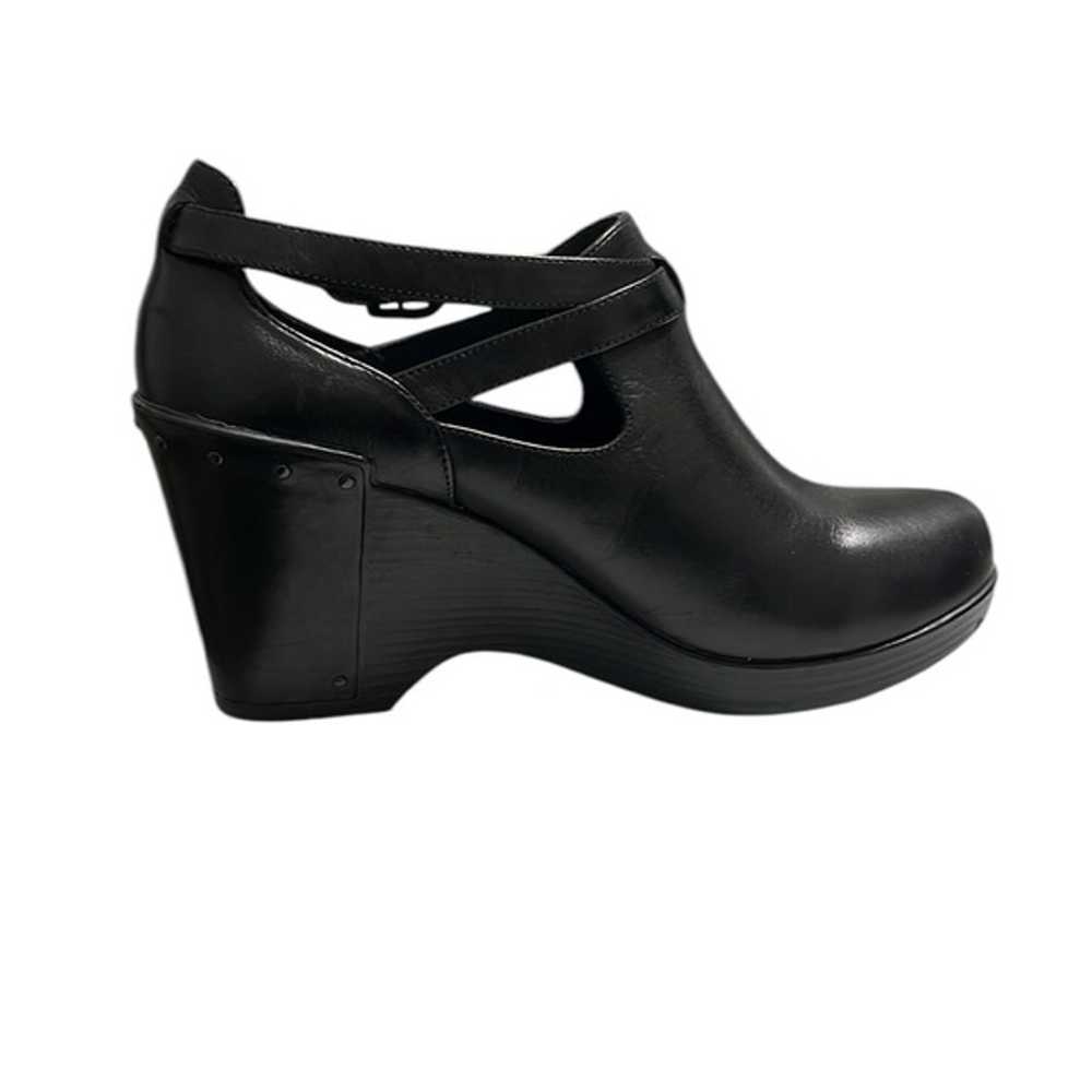 Dansko Black Leather Franka Wedges Size 39 (US 8.… - image 3