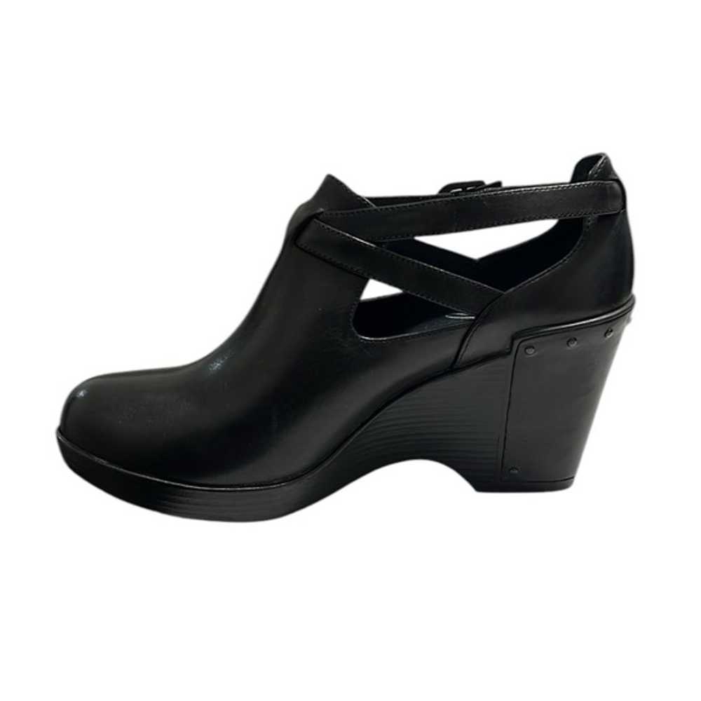 Dansko Black Leather Franka Wedges Size 39 (US 8.… - image 4