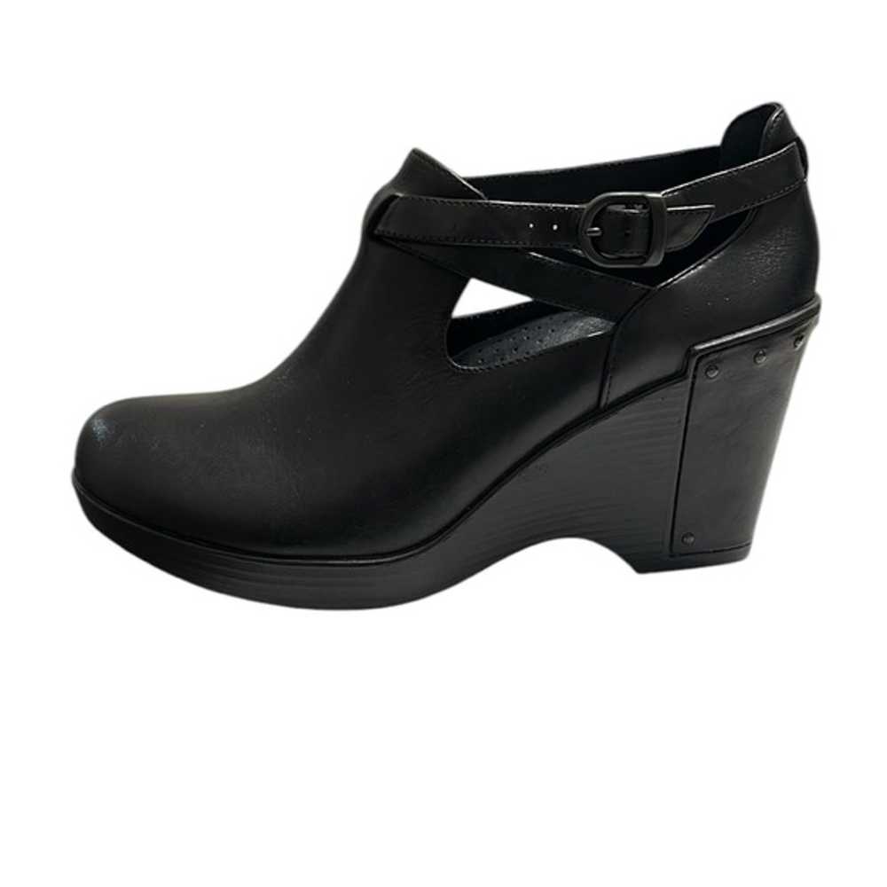 Dansko Black Leather Franka Wedges Size 39 (US 8.… - image 6