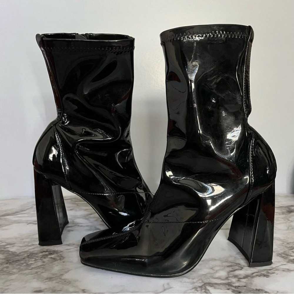 Tony Bianco Havas Bootie in Black Stretch Patent … - image 5