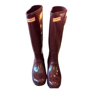 Hunter maroon boots best sale