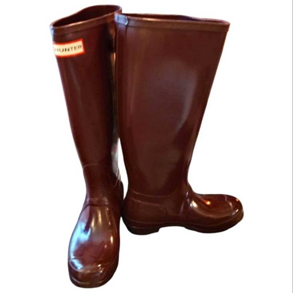 Hunter Tall Maroon Boots - image 6