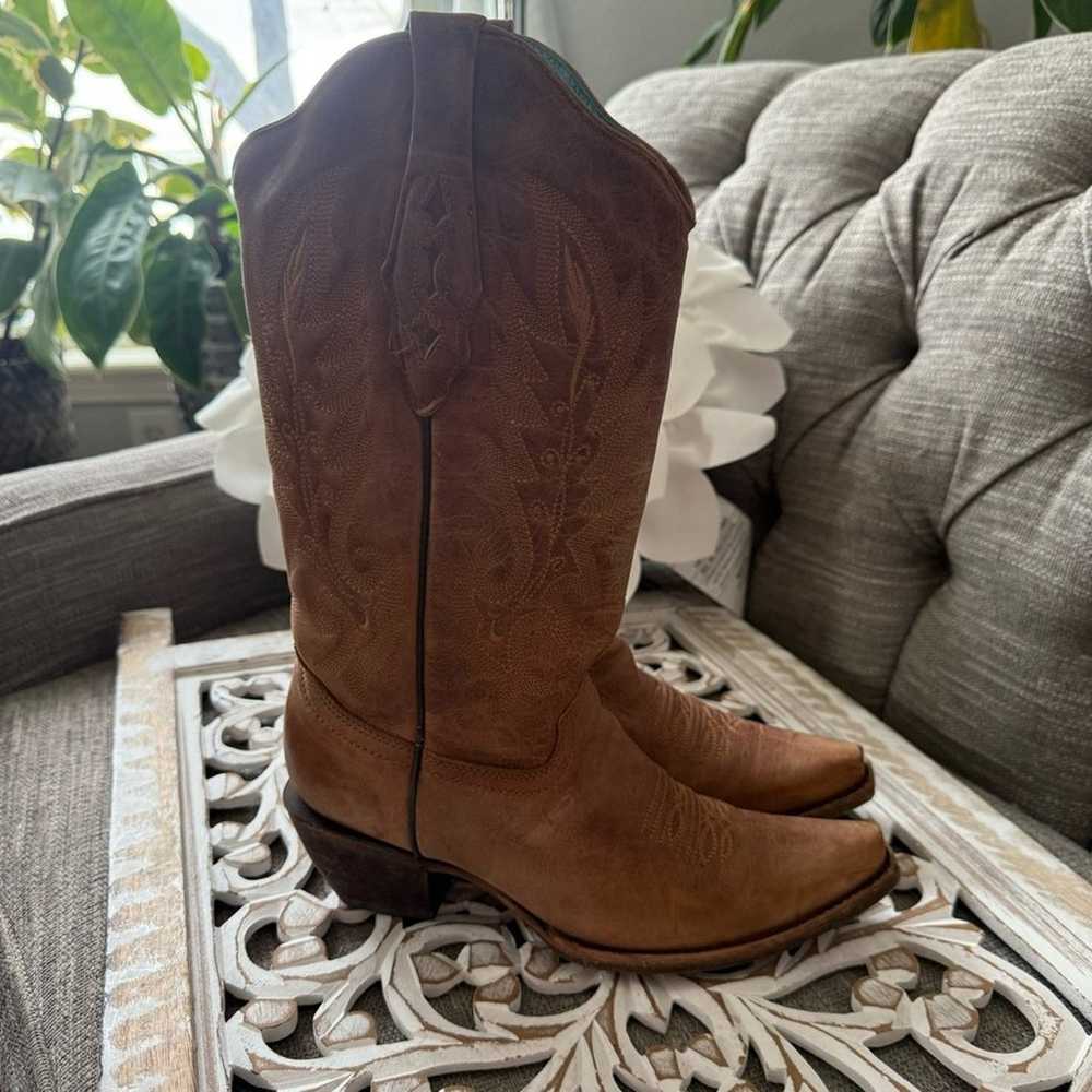 Corral Brown Leather Western Cowboy Boots Women’s… - image 5