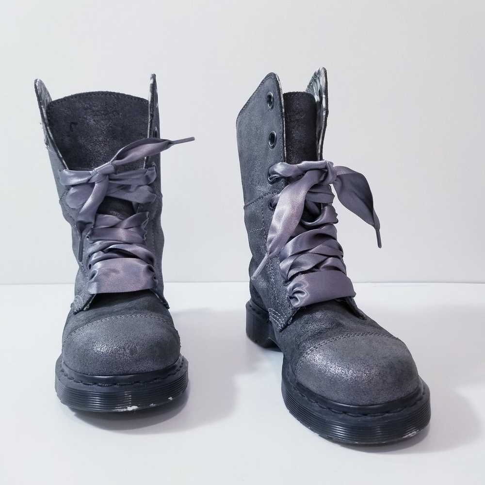 Dr. Martens Airwair Molly Distressed Gunmetal Boo… - image 1