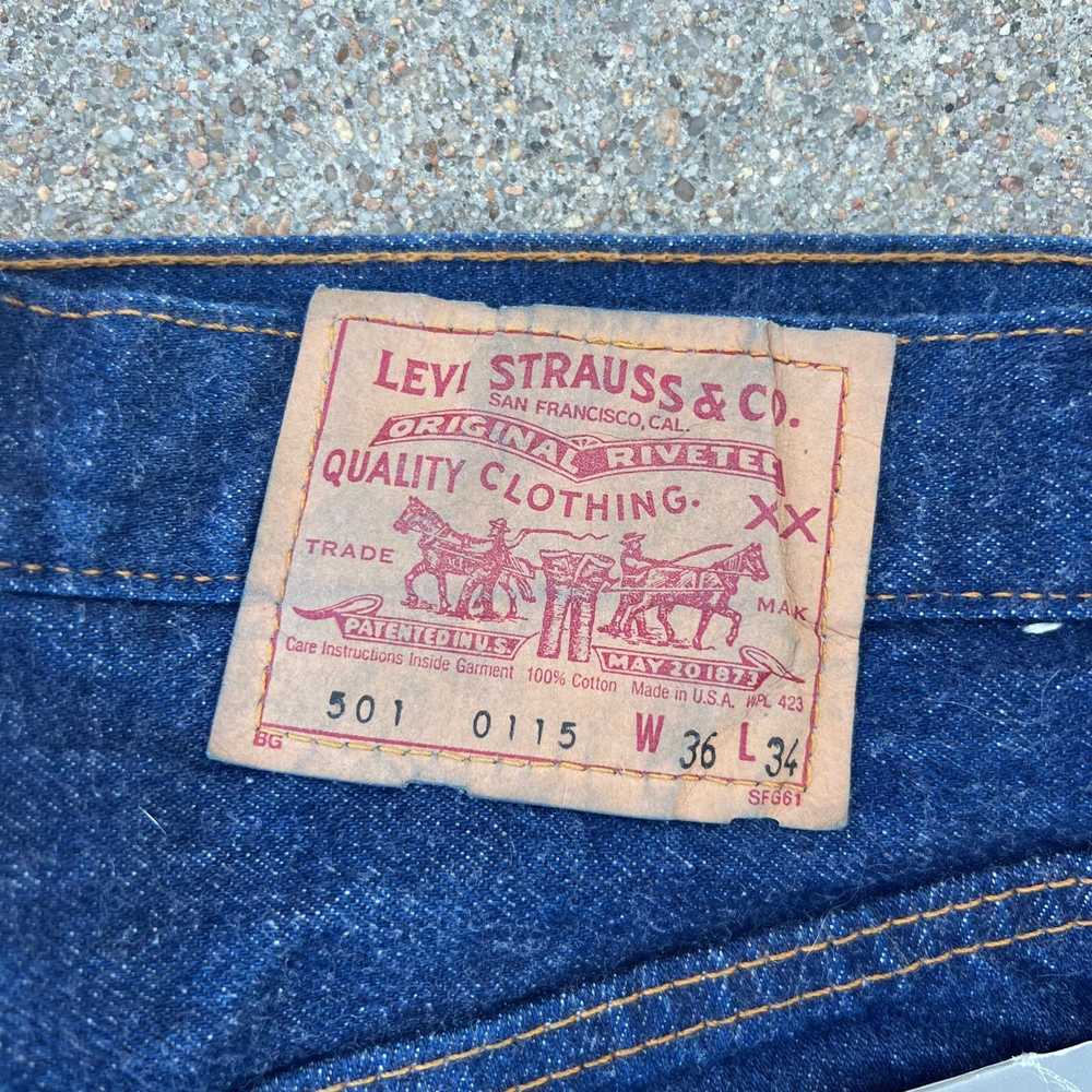 Levi's 80s Levi’s 501 Button Fly Straight Leg Jea… - image 5