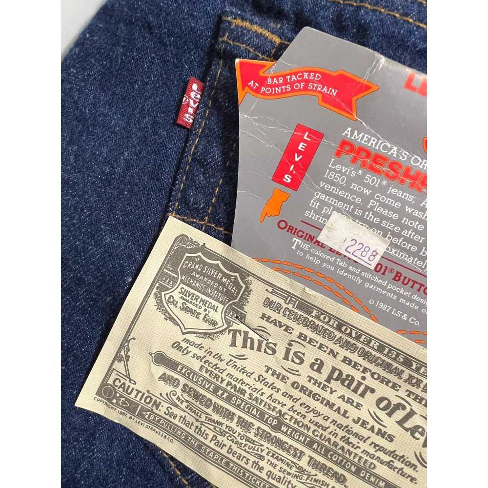 Levi's 80s Levi’s 501 Button Fly Straight Leg Jea… - image 9