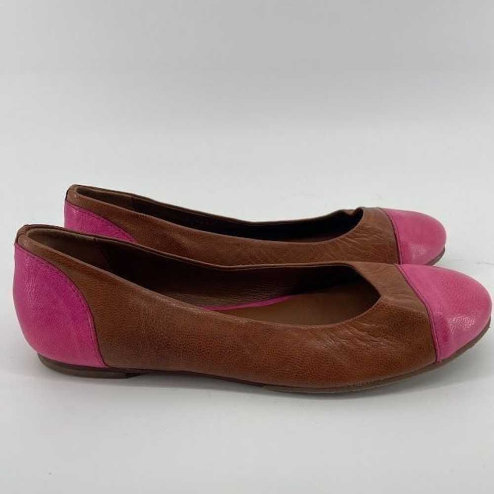 Cole Haan Pink and Brown Leather Ballet Flats Siz… - image 1