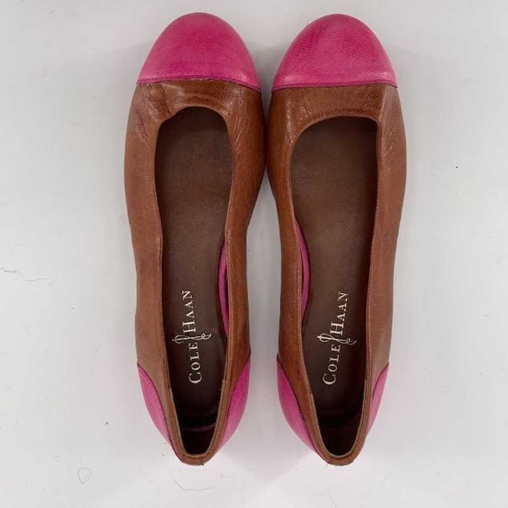 Cole Haan Pink and Brown Leather Ballet Flats Siz… - image 2