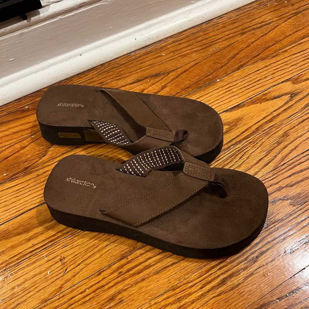 Vintage platform flipflops - image 1