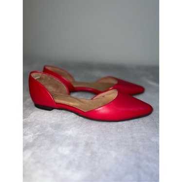 Women’s Red Leather Pointed Flats J.Jill 7