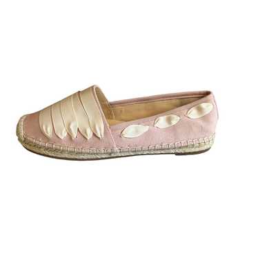 Enzo Angiolini Fenz Pink Canvas Ribbon Trim Espad… - image 1