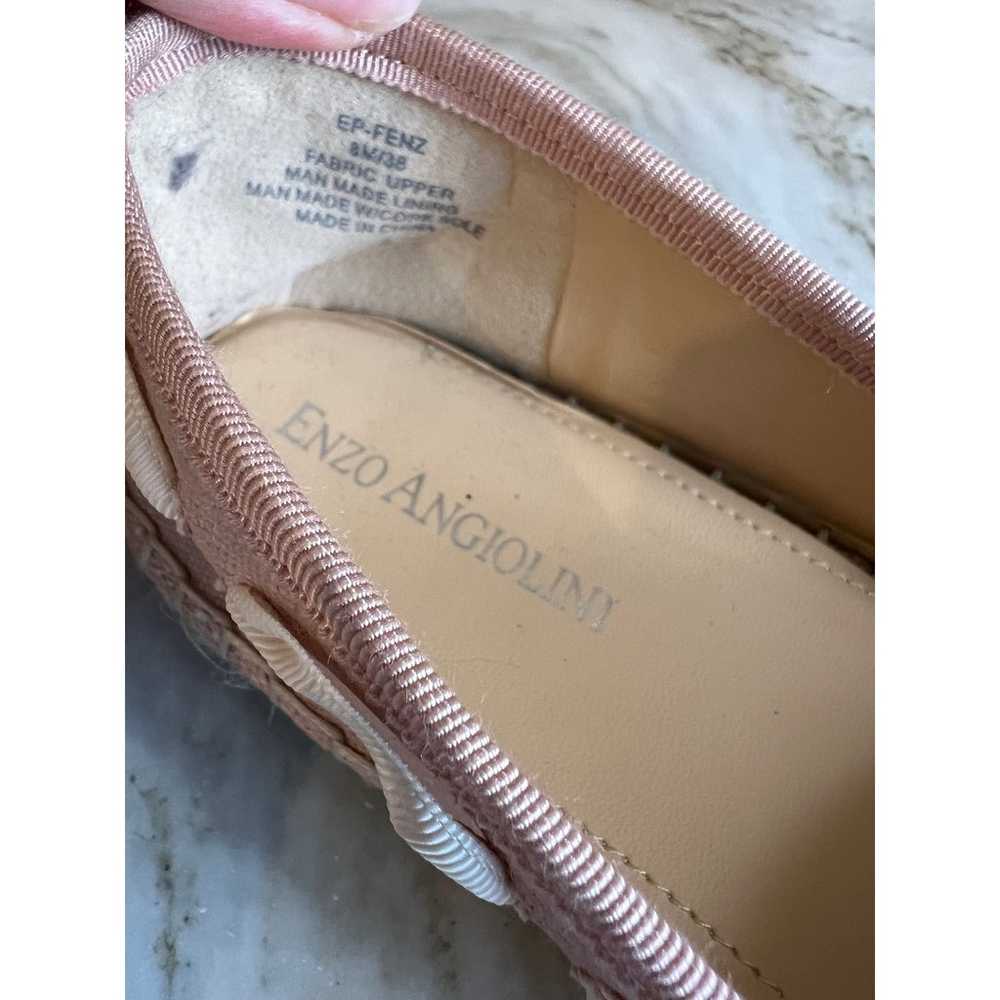 Enzo Angiolini Fenz Pink Canvas Ribbon Trim Espad… - image 6