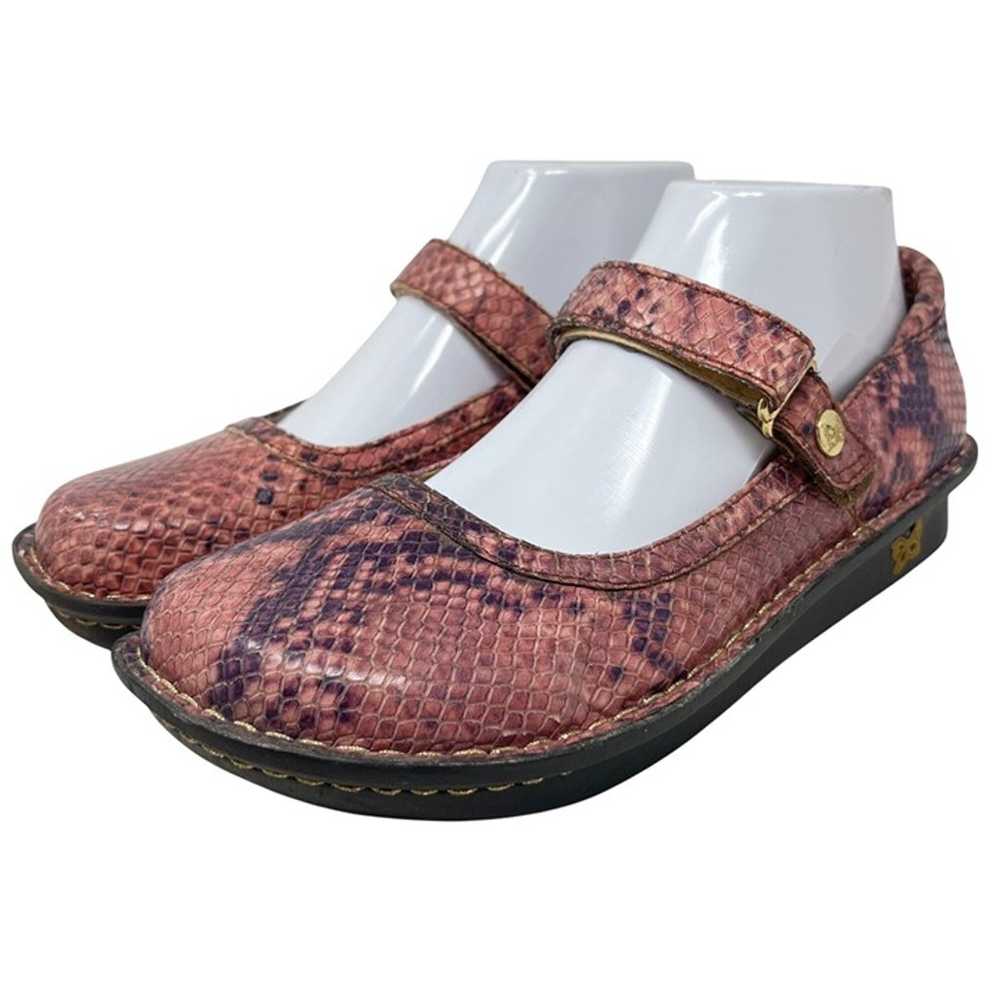 Alegria Womens Pink Belle Carmel Snake Print Leat… - image 2