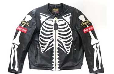 supreme×vansonボーンライダース Supreme Vanson Leather Bones Jacket S Leather Black Good