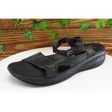 SKECHERS Sz 8 M Black Sport Sandals Leather Women… - image 1