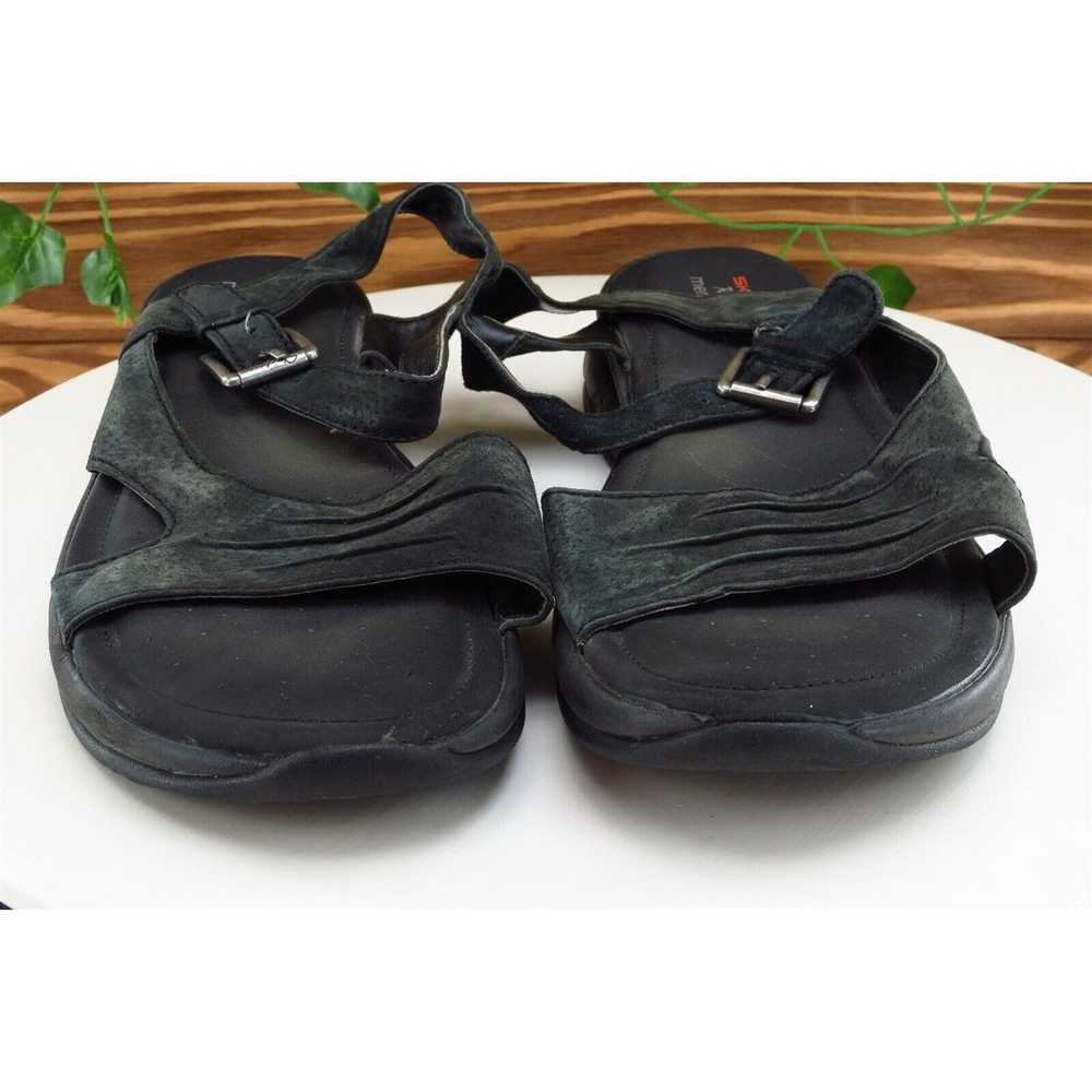 SKECHERS Sz 8 M Black Sport Sandals Leather Women… - image 2