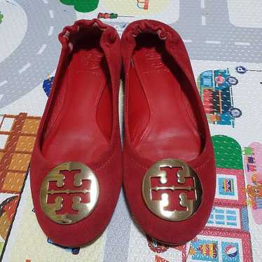 Tory Burch Red Suede Flats - image 1