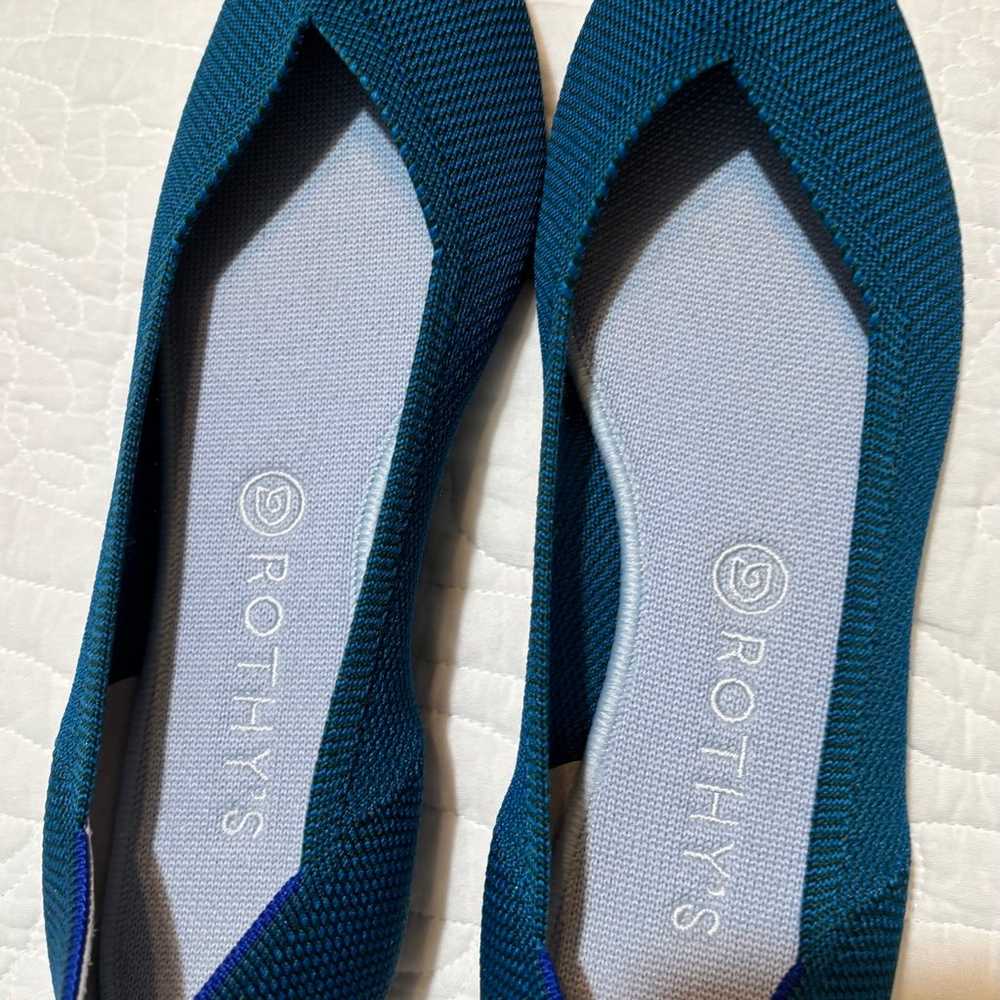 Rothy’s pointy flats blue size 12 - image 2