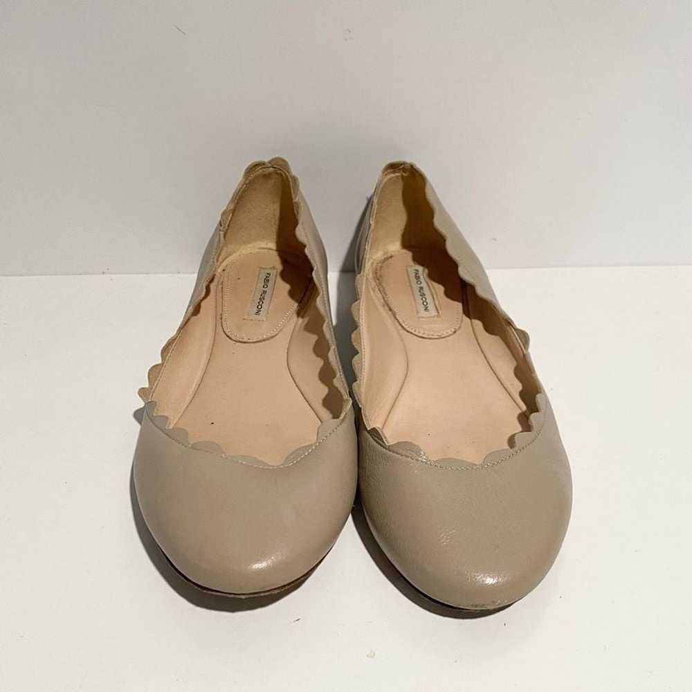 Fabio Rusconi Scalloped Tan Nude Ballerina Flats … - image 2