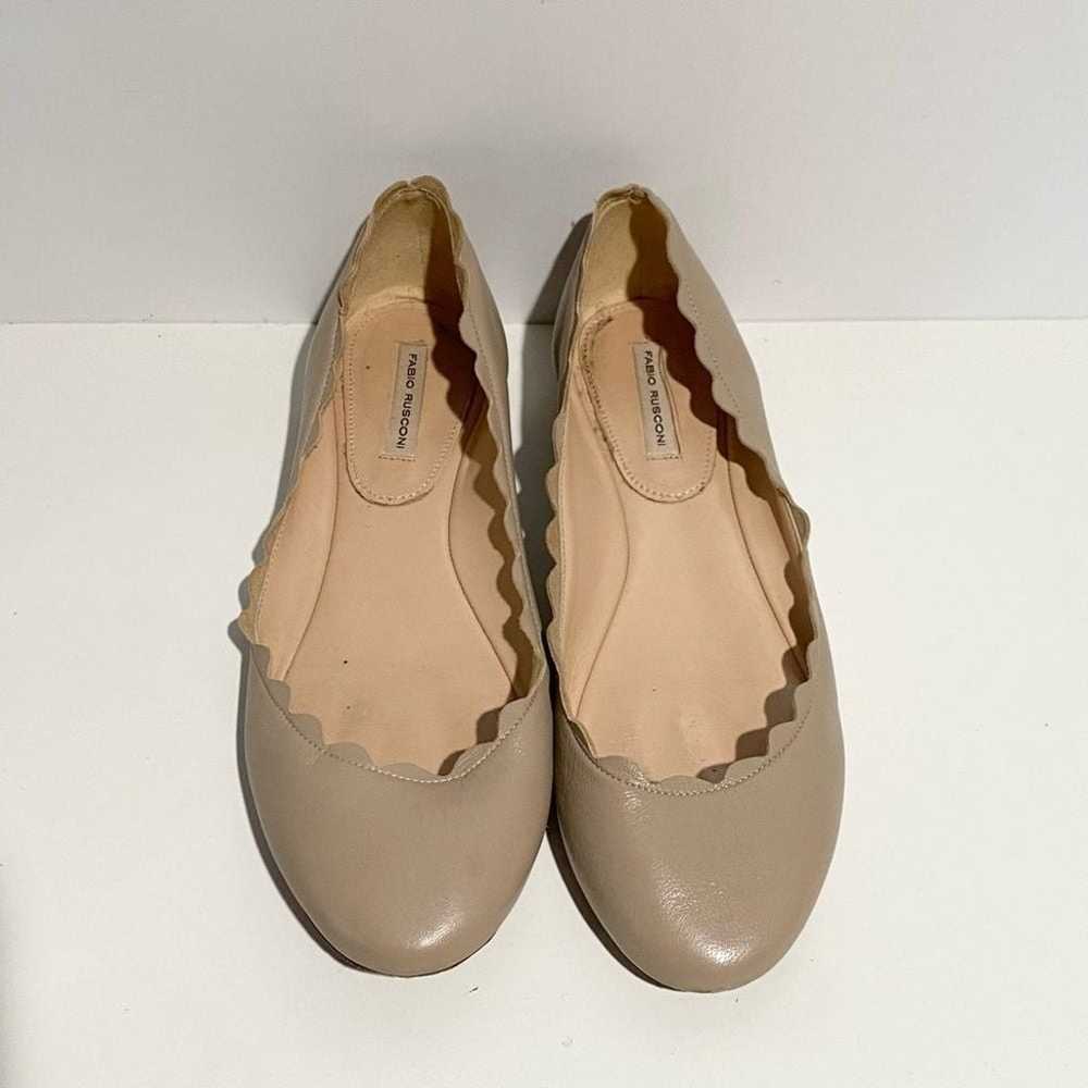 Fabio Rusconi Scalloped Tan Nude Ballerina Flats … - image 3