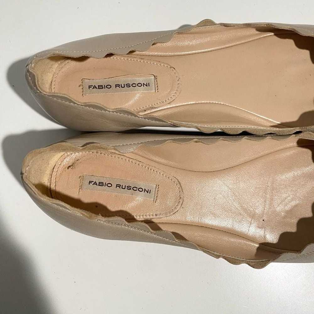 Fabio Rusconi Scalloped Tan Nude Ballerina Flats … - image 5