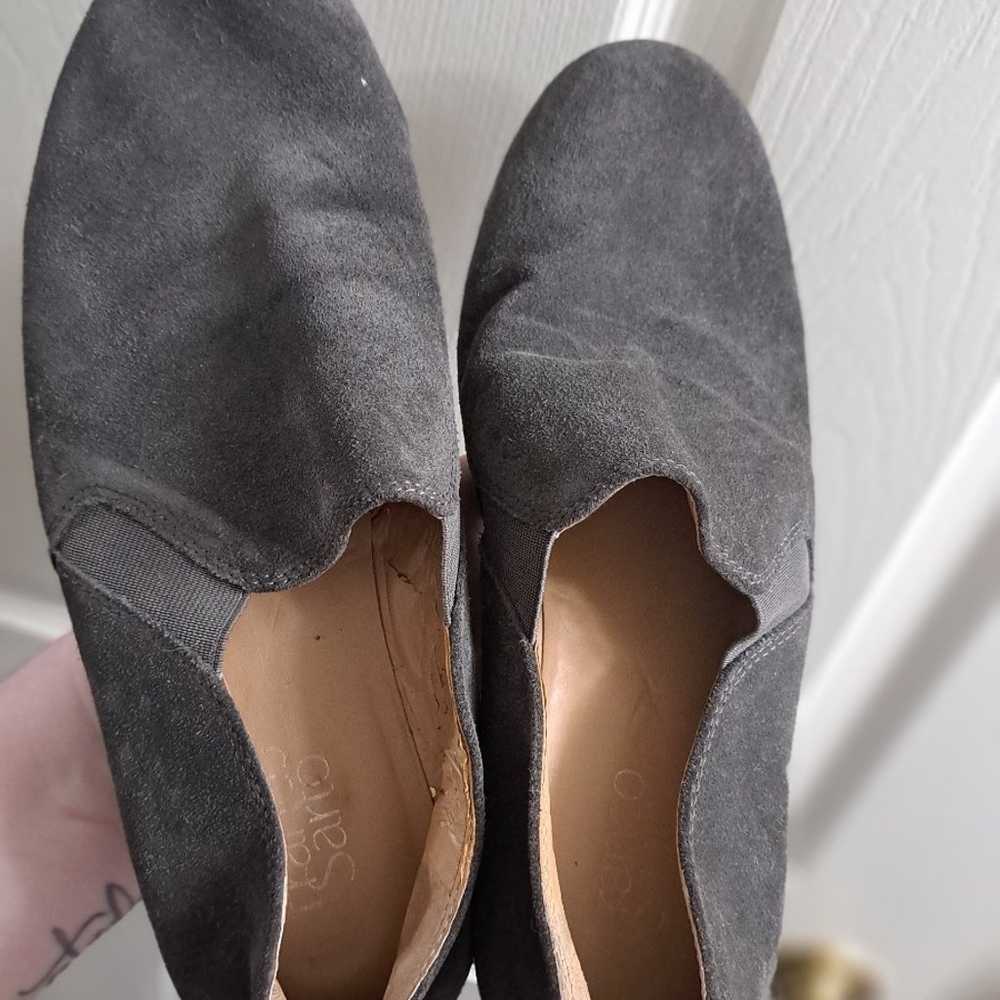 Franco Sarto • Slip On Suede Leather Gray Grey Sh… - image 5