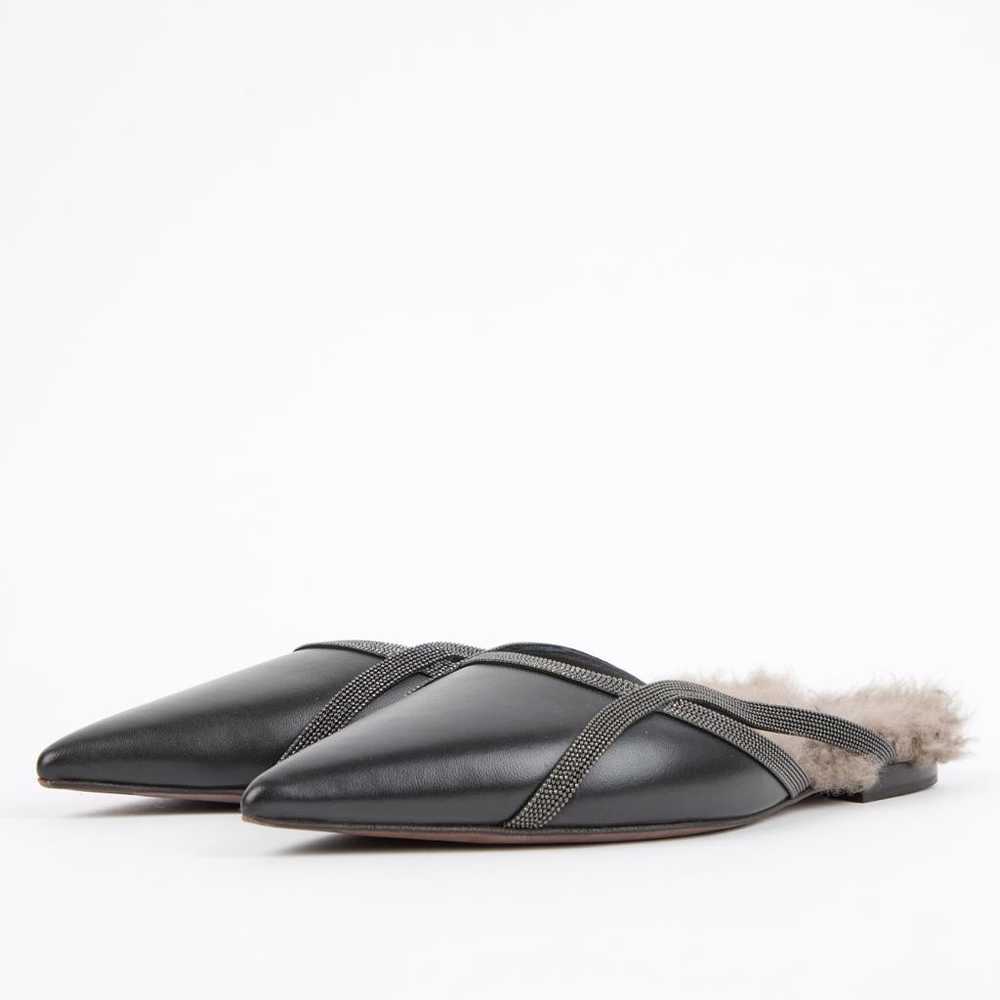 Brunello Cucinelli Leather mules - image 2